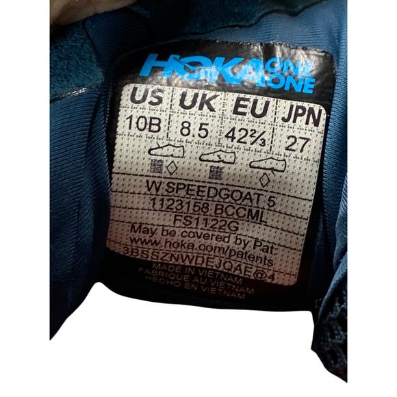 Hoka One One Speedgoat 5 Women’s SZ 10B Trail Running Shoes Blue Orange 1123158 - Picture 13 of 13